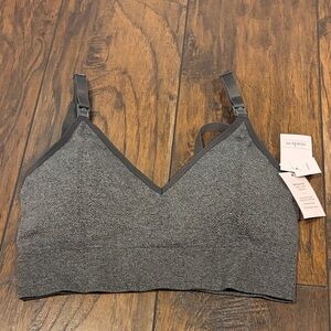 Auden Charcoal Seamless Nursing Bralette